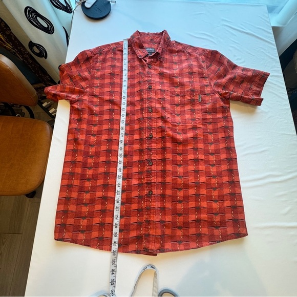 Woolrich Red “Brick Kayaks” Casual Button Down Shirt Large - Picture 11 of 14